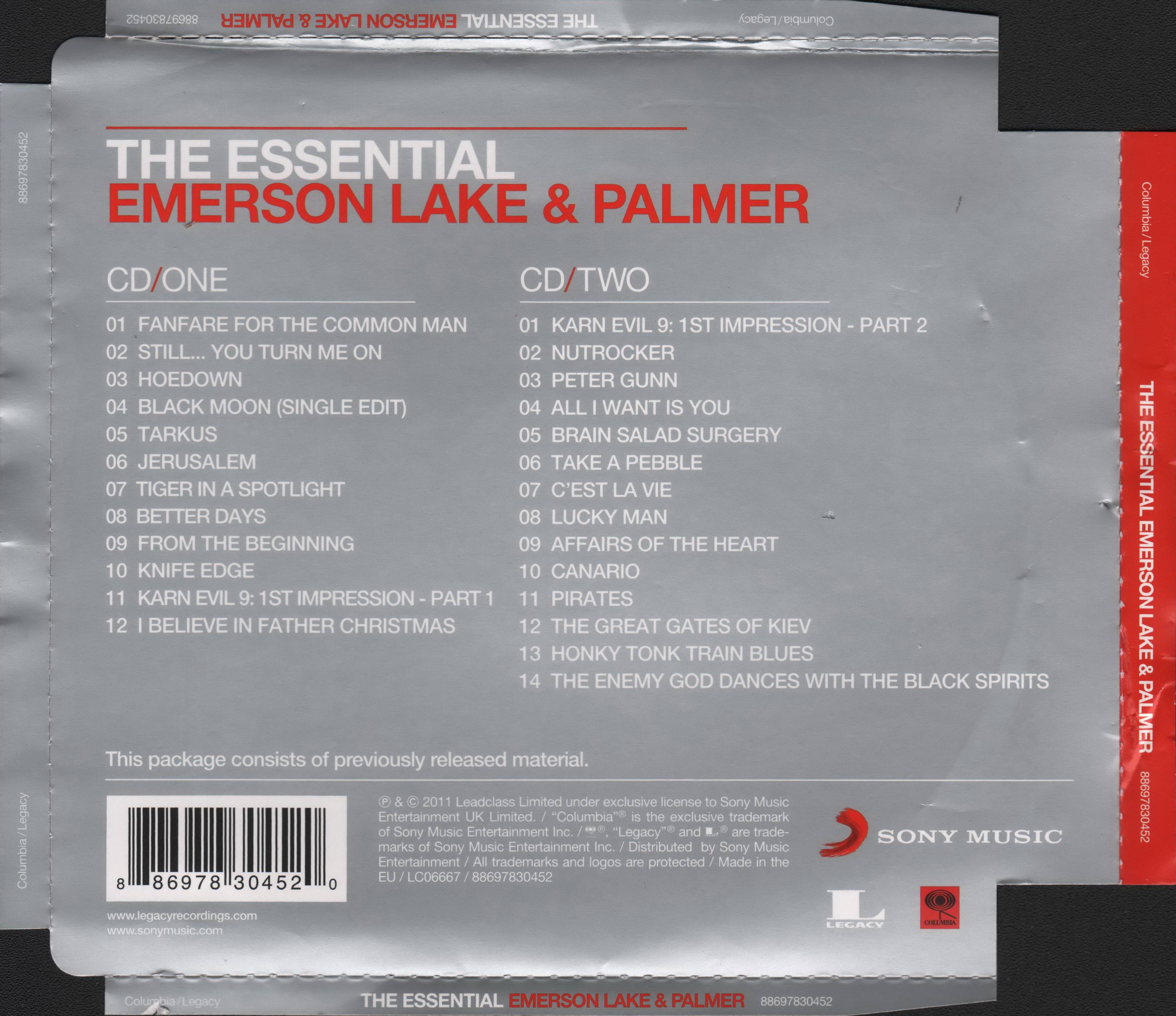 Emerson, Lake and Palmer The Essential : Back FR